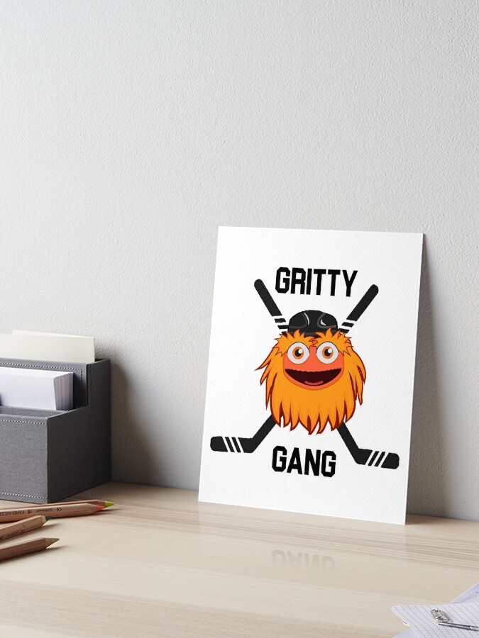 Gritty Gang Gritty Mascot Philadelphia Flyers Mascot Philly Hockey Fans Art Board Print By Elhadif Redbubble