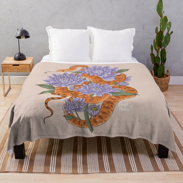 Item preview, Bull Snake with Chrysanthemum designed and sold by Paige Penrose.