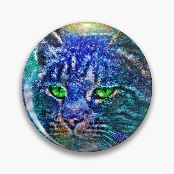 Item preview, Artificial neural style Blue cat avatar designed and sold by blackhalt.
