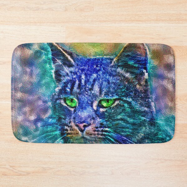 Item preview, Artificial neural style Blue cat avatar designed and sold by blackhalt.