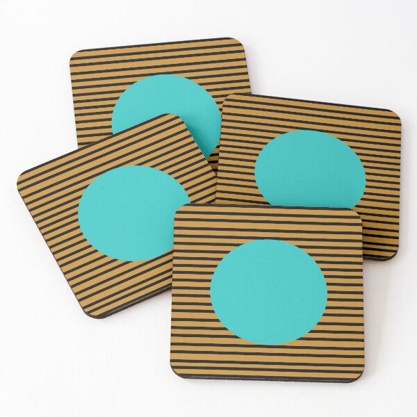 Item preview, teal circle on orange minimalism designed and sold by pauloneill-art.