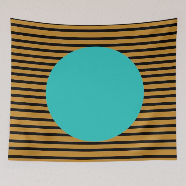 Item preview, teal circle on orange minimalism designed and sold by pauloneill-art.