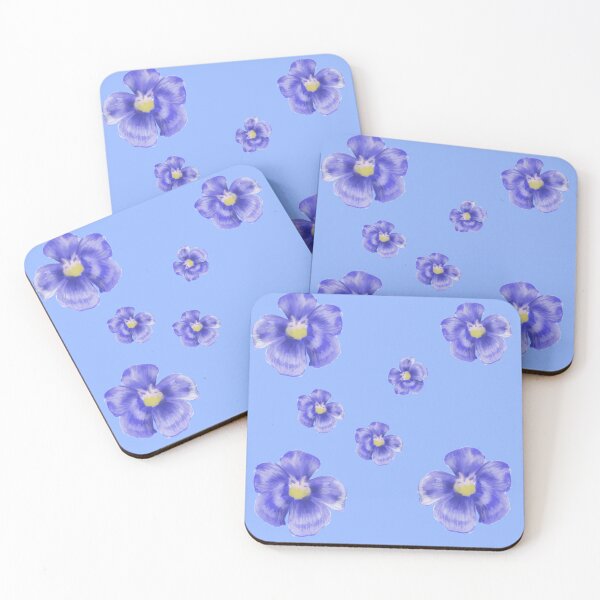 Item preview, Blue flowers designed and sold by zgligani.