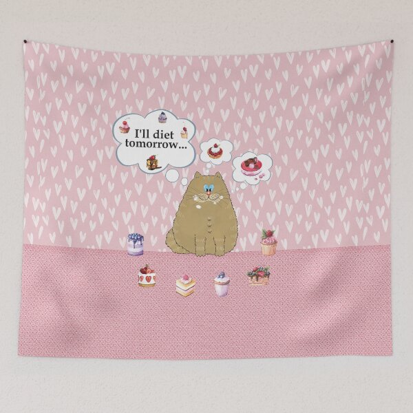 Item preview, I'll diet tomorrow - pink - designed and sold by BrinaBruno.