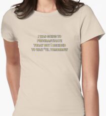procrastinate irony Women's Fitted T-Shirt