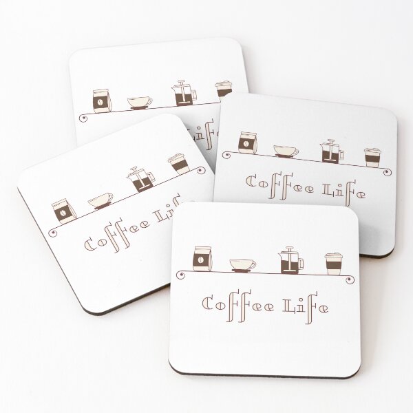 Item preview, Coffee Life - White designed and sold by ElegantTangent.