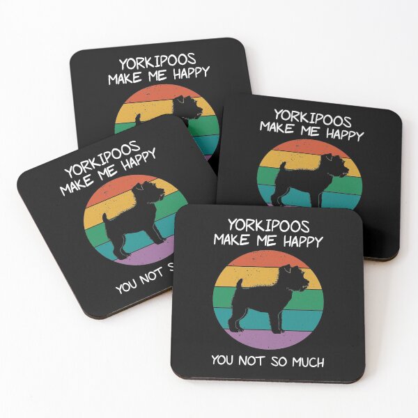 Item preview, Funny Dog Lover Yorkipoos Make Me Happy product designed and sold by jakehughes2015.