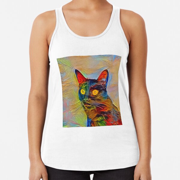 Abstractions of abstract cat Racerback Tank Top
