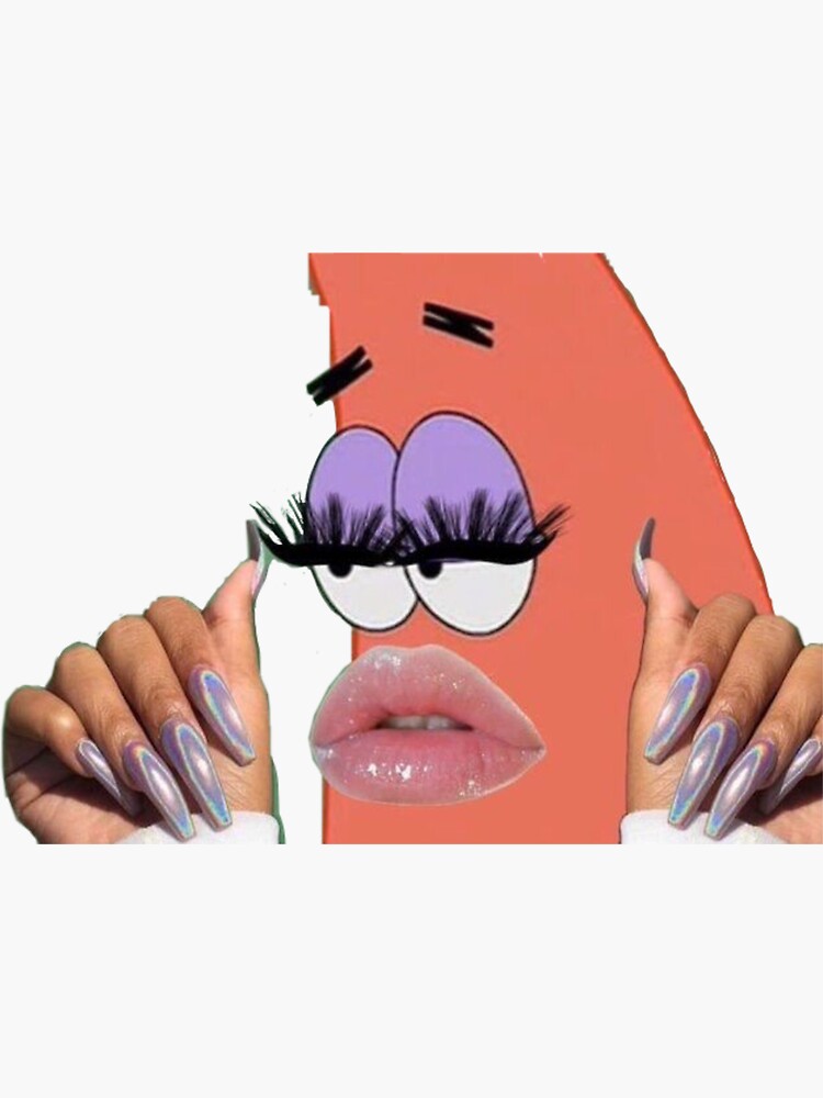 Patrick Star Baddie Meme Sticker Von Frogcupcake123 R - vrogue.co