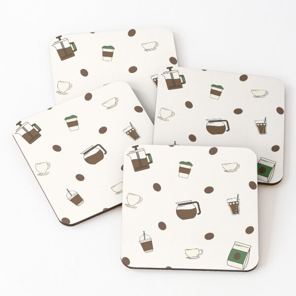 Item preview, Coffee Obsession, Pattern - Off-White designed and sold by ElegantTangent.