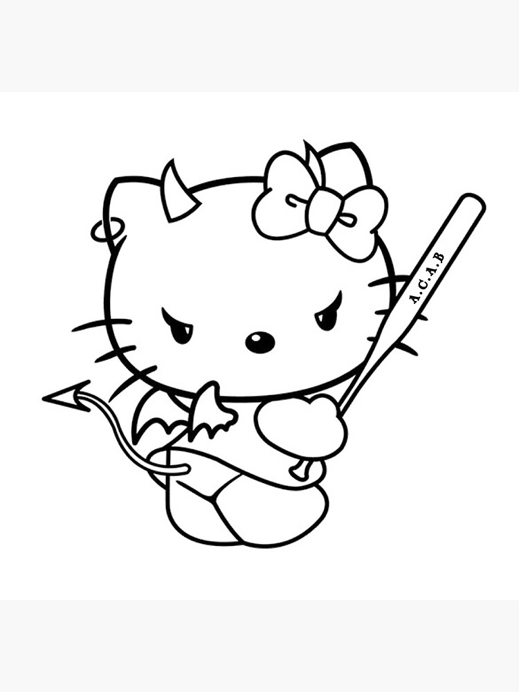  ACAB Hello Kitty  Sticker by Solonya Redbubble