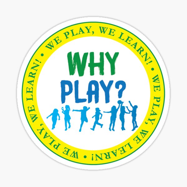 Why Play Color Circle Logo Sticker