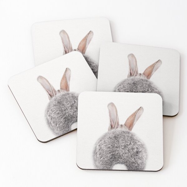 Item preview, Grey Bunny Tail, Baby Rabbit, Baby Animals Art Print by Synplus designed and sold by synplus.