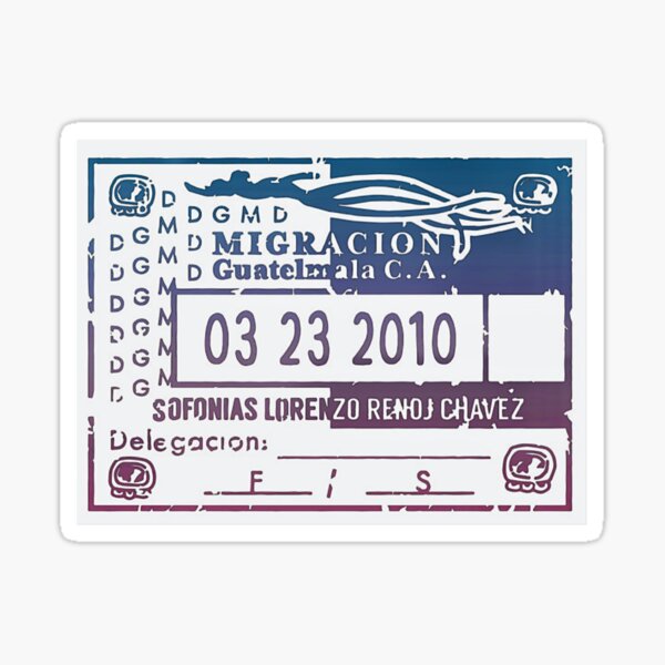 Guatemala City Passport Stamp Sticker For Sale By Katiequinn1 Redbubble   St,small,507x507 Pad,600x600,f8f8f8 