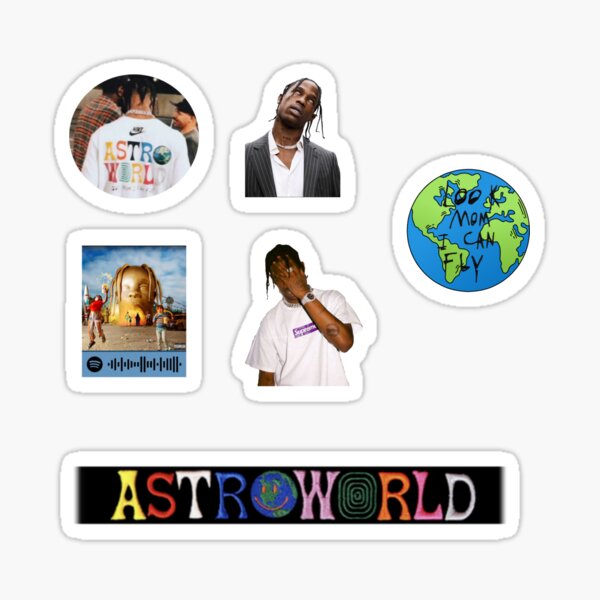 Travisscott stickers pack Glossy Sticker