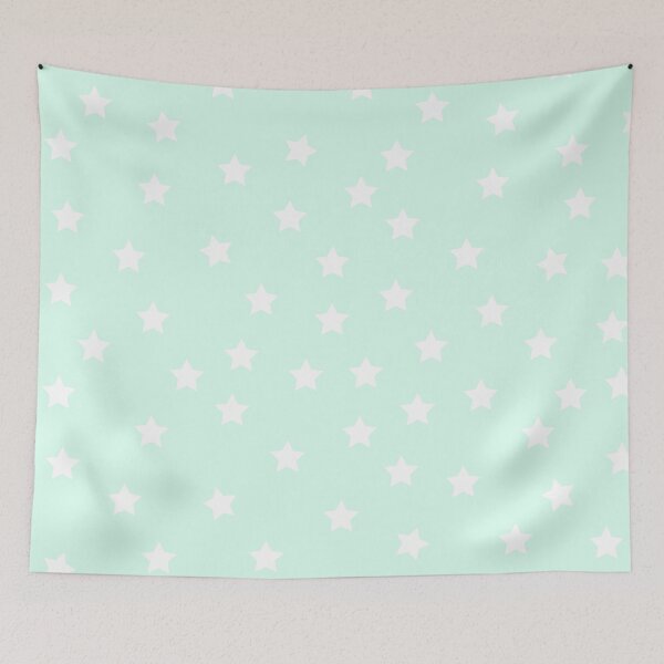 Item preview, Aesthetic Pastel Teal Star Pattern designed and sold by STAR10008.