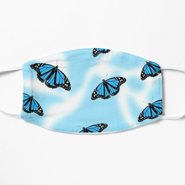 blue butterfly face mask