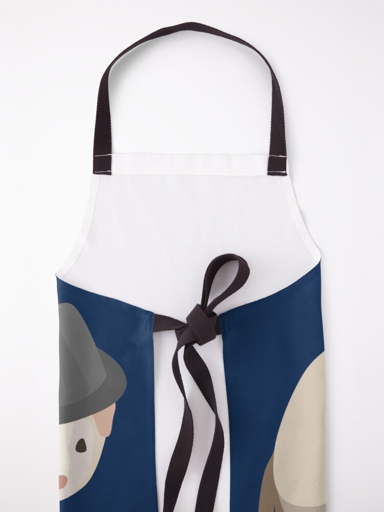 Alternate view of NDVH Ferret Wearing a Trilby Apron