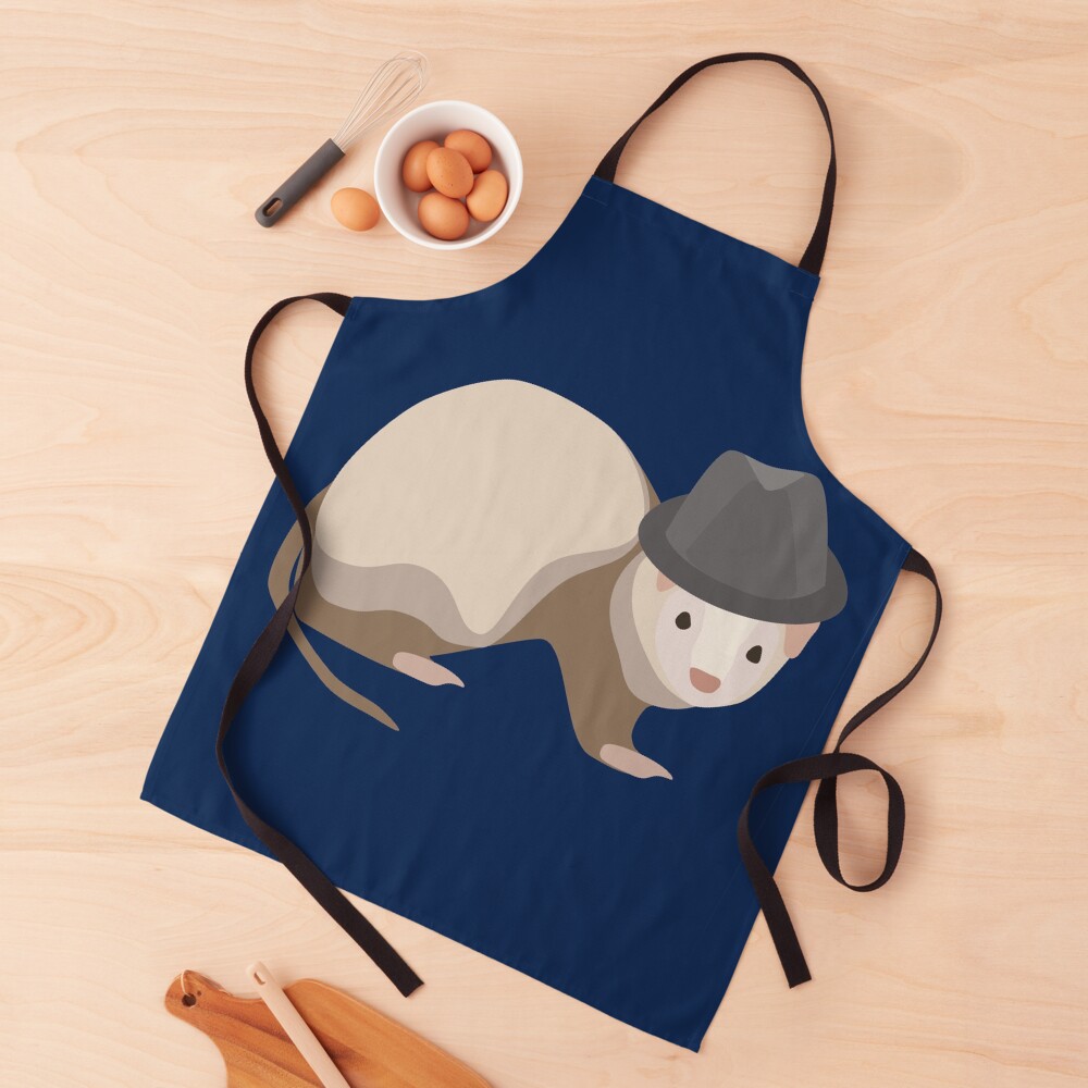 NDVH Ferret Wearing a Trilby Apron