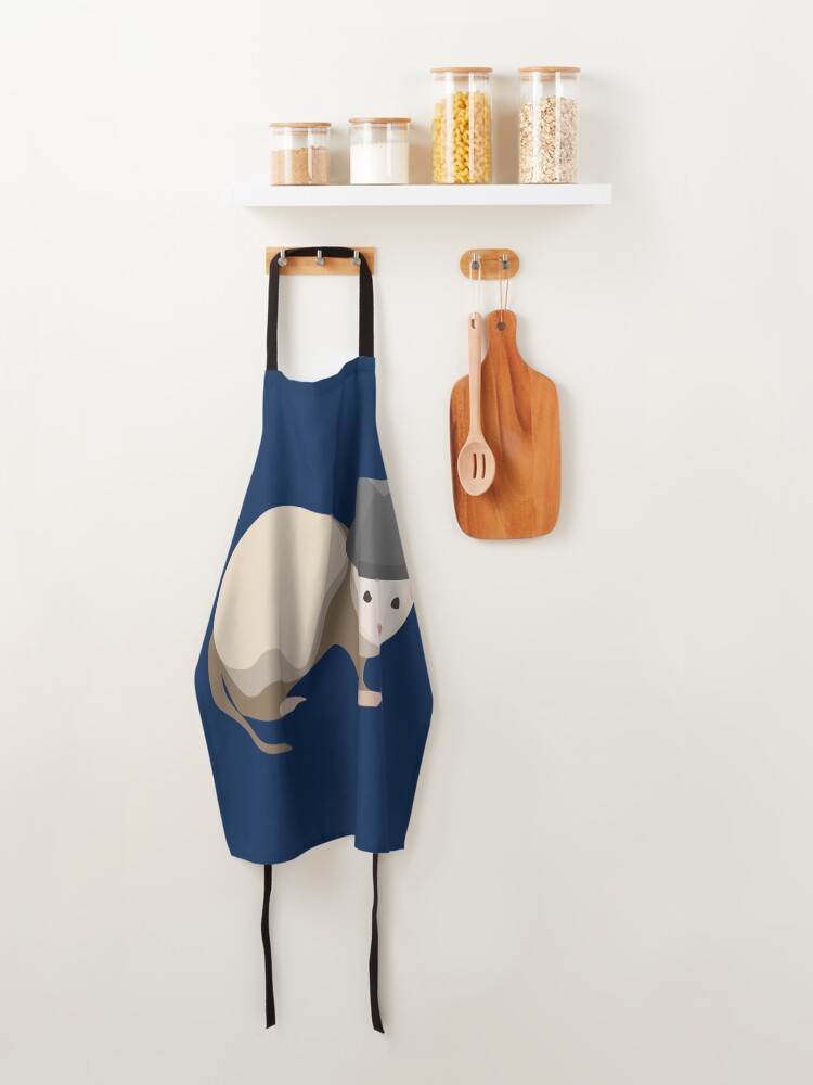 Alternate view of NDVH Ferret Wearing a Trilby Apron