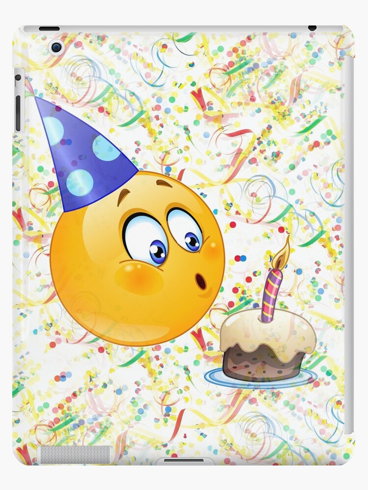 Happy Birthday Emoji Ipad Case Skin By Gossiprag Redbubble