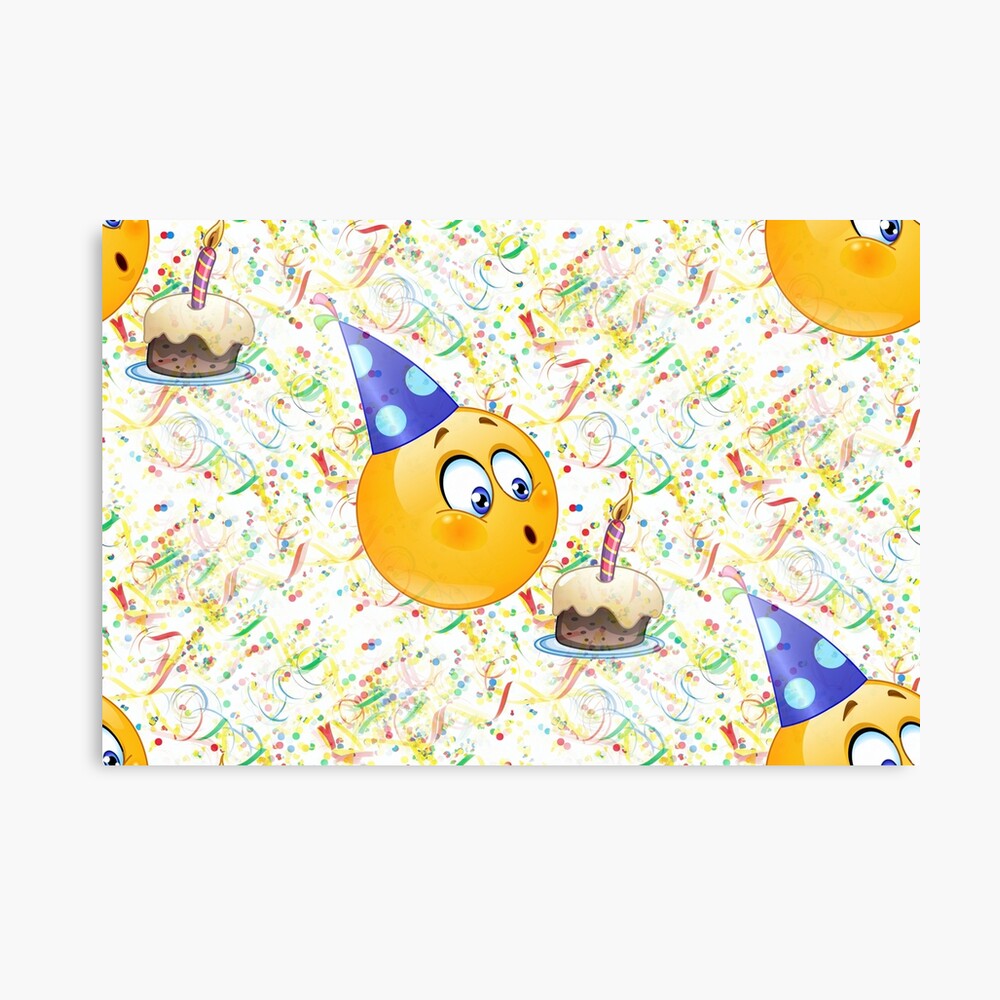 Impression Photo Joyeux Anniversaire Emoji Par Gossiprag Redbubble