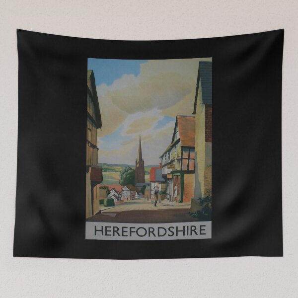 Item preview, Herefordshire retro poster designed and sold by CorasPosters.