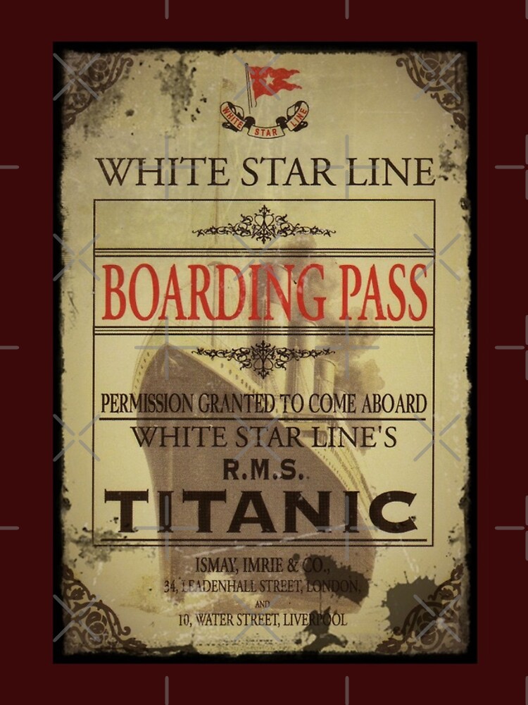 1910s White Star Line Luggage Decal Sticker Titanic Vtg