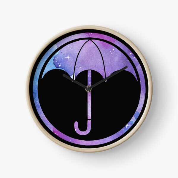 Watercolour Galaxy Umbrella Design  Clock