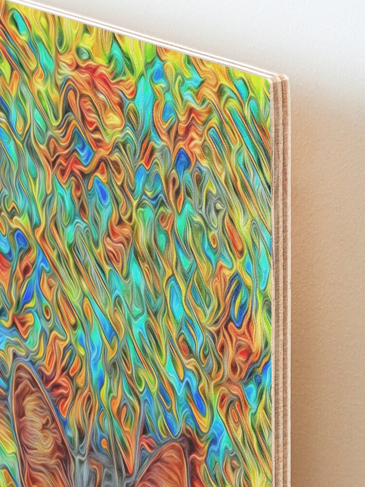 Alternate view of Abstract Cat Mounted Print