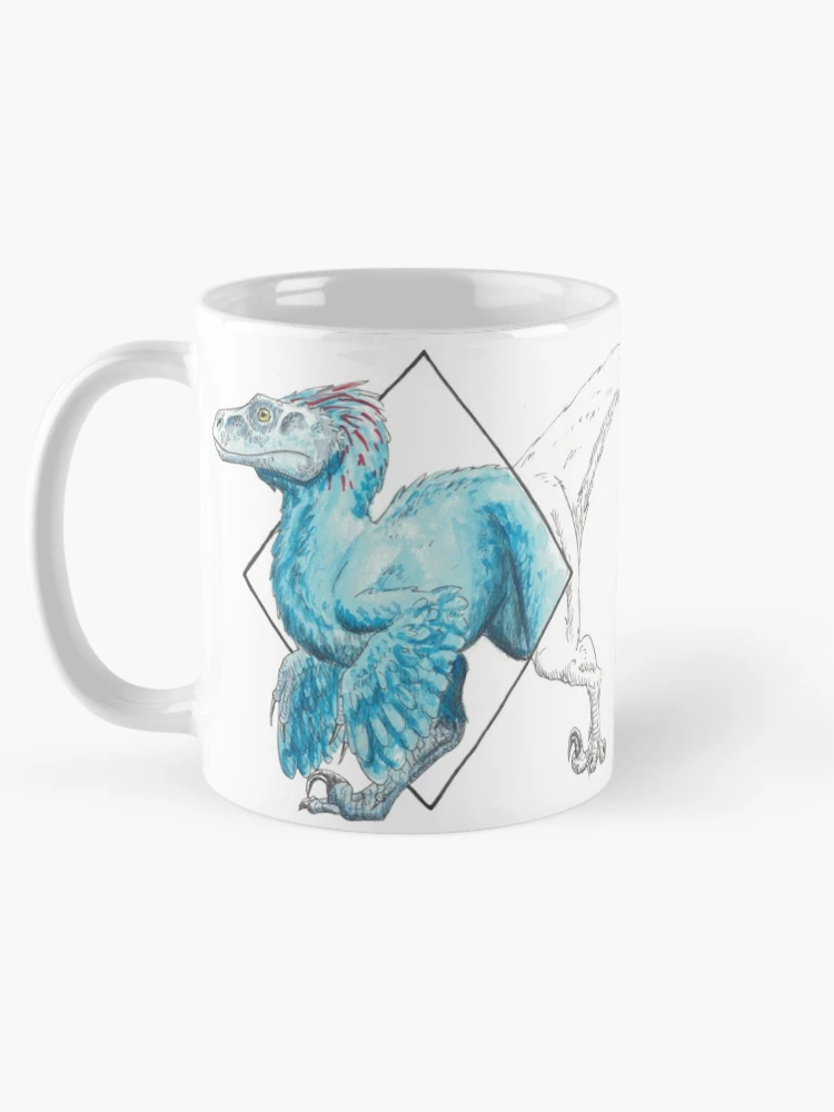 Aperçu 5 sur 6. Mug à café avec l'œuvre Diamond Raptor créée et vendue par WhiteThorneGoods.