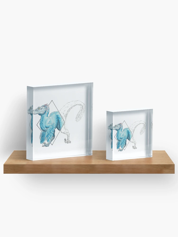 Thumbnail 3 of 5, Acrylic Block, Diamond Raptor designed and sold by WhiteThorneGoods.