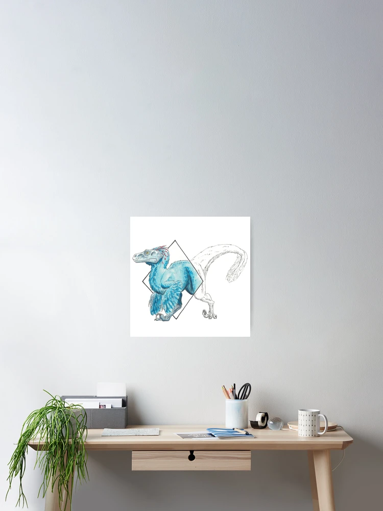 Aperçu 2 sur 3. Poster avec l'œuvre Diamond Raptor créée et vendue par WhiteThorneGoods.