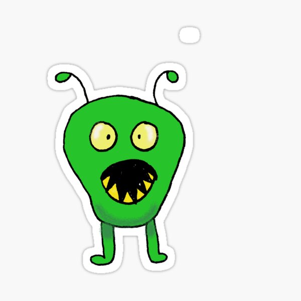 Sticker Kleines Grunes Monster Redbubble