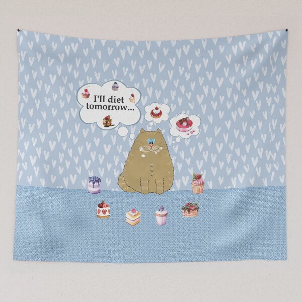 Item preview, I'll diet tomorrow - blue - designed and sold by BrinaBruno.