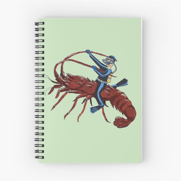 Item preview, Vintage Spiny Lobster Diving with Scuba Diver URM designed and sold by urmaddad.