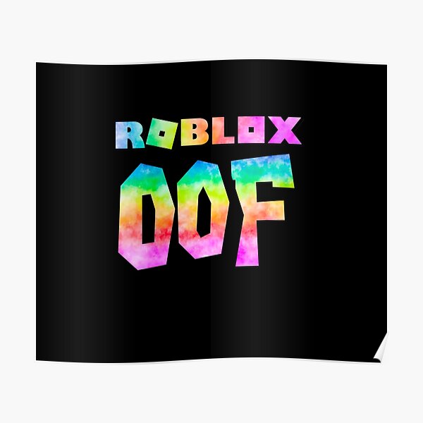 Rainbow Oof Posters Redbubble - lmao roblox rainbow