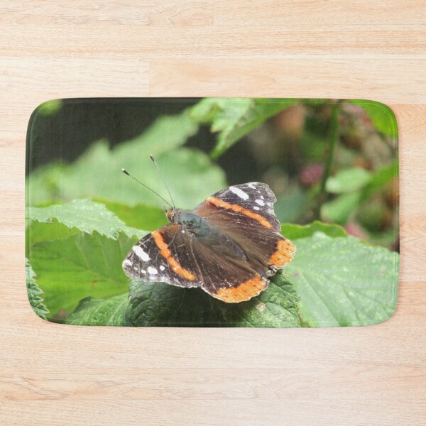 Item preview, Red admiral (Vanessa atalanta) on brambles designed and sold by joshuarainbird.