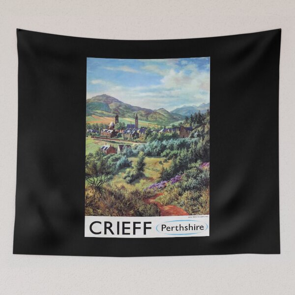 Item preview, Crieff retro poster designed and sold by CorasPosters.