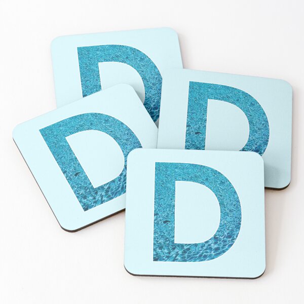 Item preview, The Letter D - Monogram in Blue Pool Water designed and sold by Bumblefuzzies.