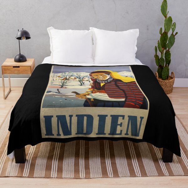 Item preview, Indien retro poster designed and sold by CorasPosters.