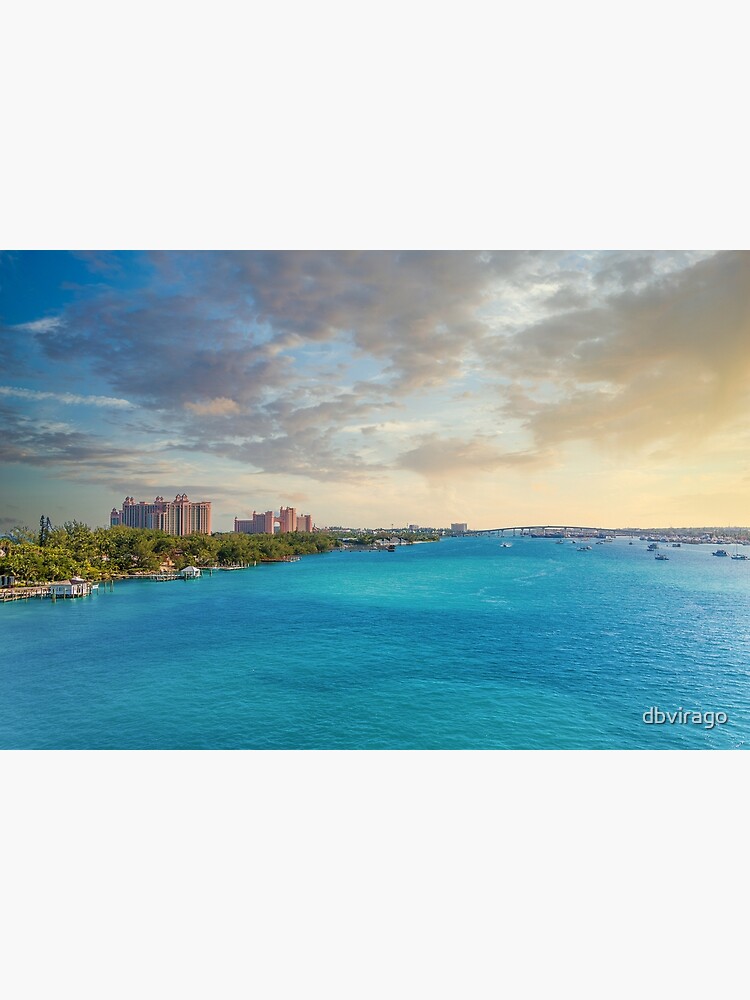 Pink Resorts And Nassau Bridge At Sunrise Poster By Dbvirago Redbubble 6251