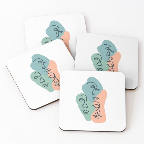 Item preview, Abstract Art Faces with soft colored background designed and sold by Emily Pinto.