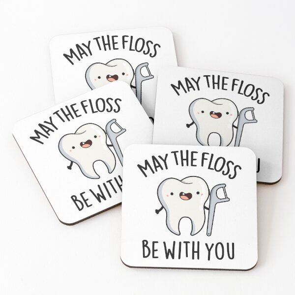 Item preview, May The Floss Be With You Funny Tooth Puns  designed and sold by punnybone.