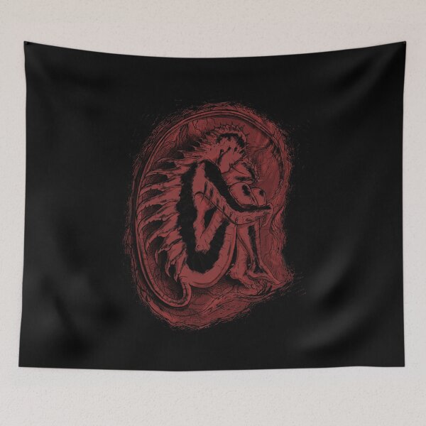 Item preview, Rebirth - Comic Art Drawing of a Red Monster Embryo designed and sold by aurielphoenix.