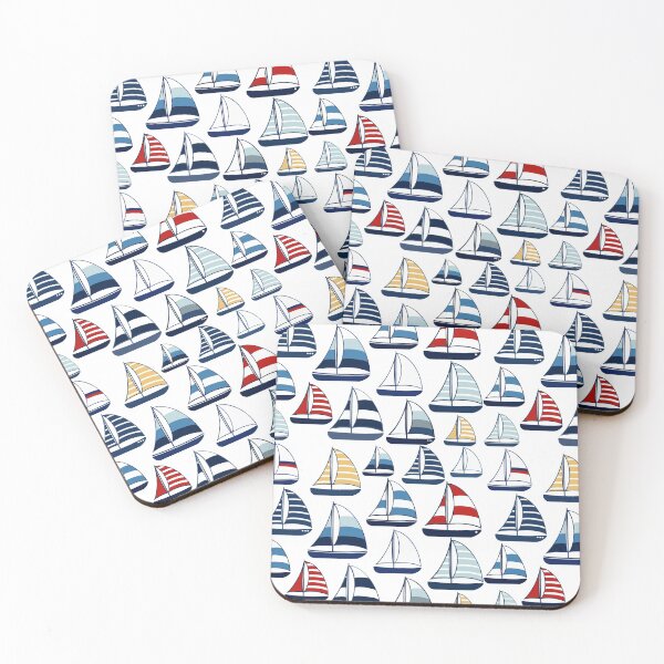 Item preview, Blue, Red, Yellow Sailboat Pattern designed and sold by oeschi.