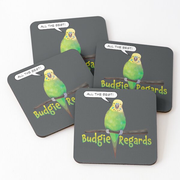 Item preview, Budgie Regards designed and sold by JinxWhaleDesign.