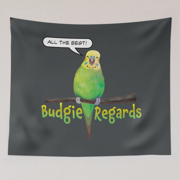 Item preview, Budgie Regards designed and sold by JinxWhaleDesign.