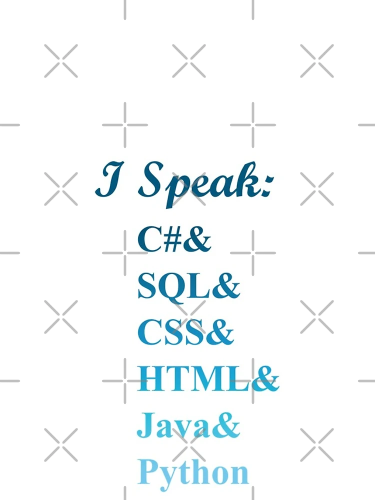 Thumbnail 4 of 4, Samsung Galaxy Phone Case, I speak coding, programming languages, blue, sharp ,sql, css, html, java, python designed and sold by catnamedtiffany.