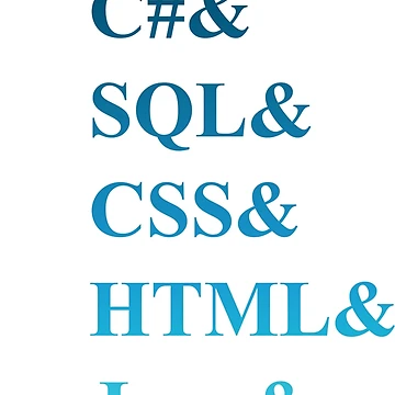 Artwork thumbnail, I speak coding, programming languages, blue, sharp ,sql, css, html, java, python by catnamedtiffany